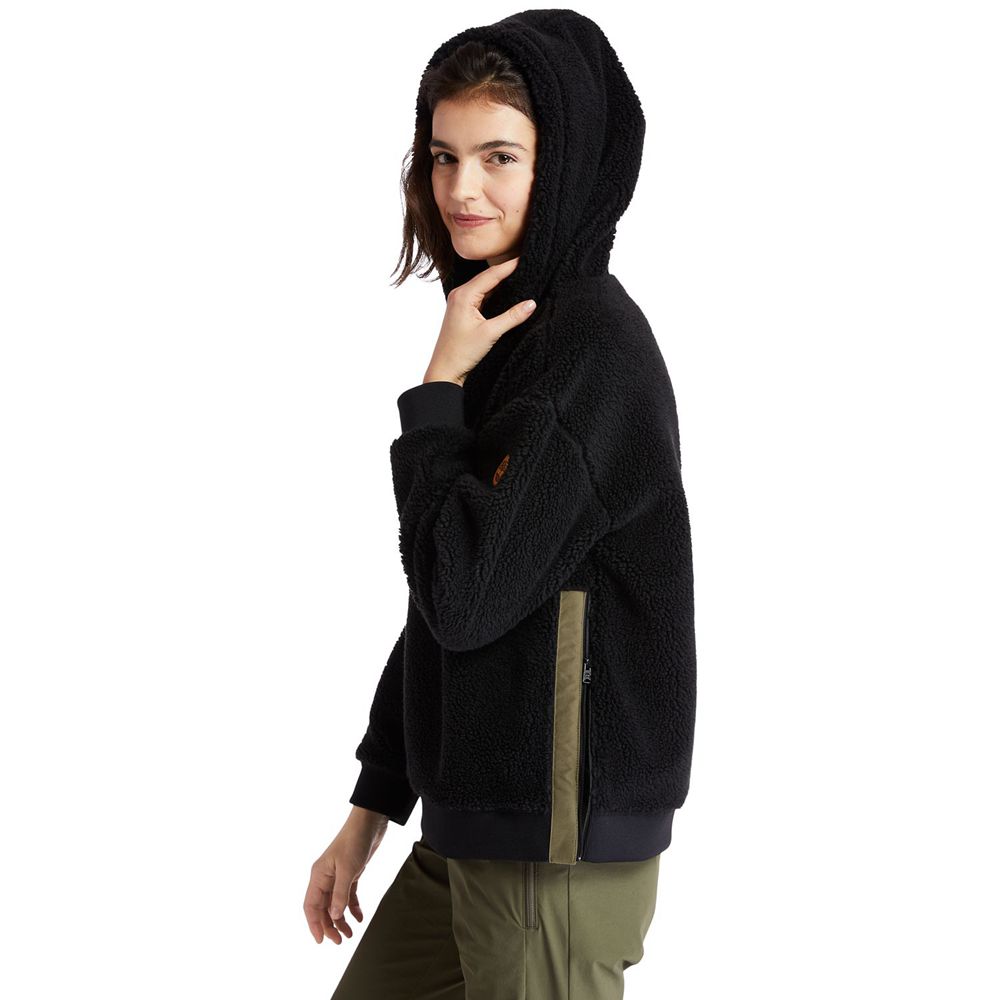 Sudadera Timberland Mujer Recycled-Fleece Negras - Chile BON-910638